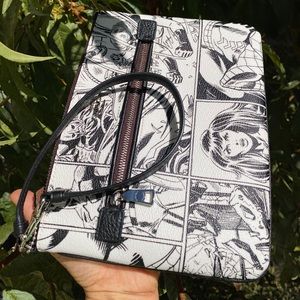 NWT Coach Marvel Comic Print LG Pouch